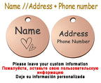 Personalized Pet Cat Dog Name Collar Accessories Circle Custom Engraved ID Tag Necklace Chain Charm Supplies For Dog Product