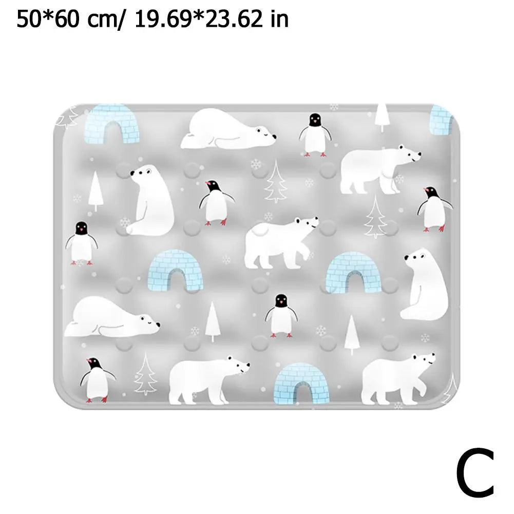 Summer Pet Cooling Pad Ice Crystal Gel Cool Down Cat To Dog Pet Grasp Bed Resistance Collapsible Rectangle Pad Accessories