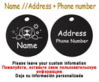Personalized Pet Cat Dog Name Collar Accessories Circle Custom Engraved ID Tag Necklace Chain Charm Supplies For Dog Product
