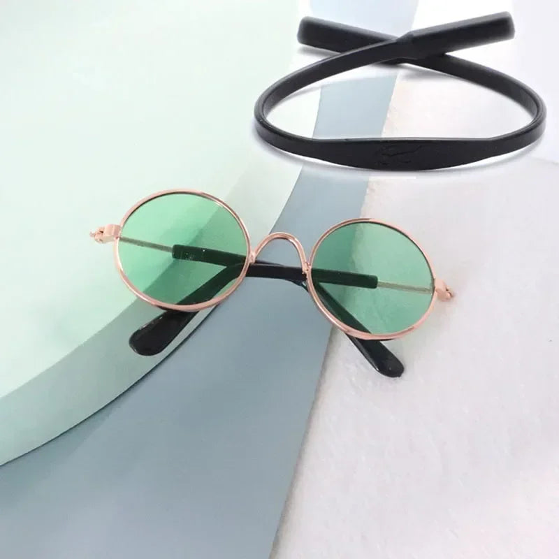 Cat Sunglasses Summer Outdoor Puppy UV Protection Sunglasses Dolls Sun Glasses Small Dog Cosplay Photo Props Cute Pet Sunglasses