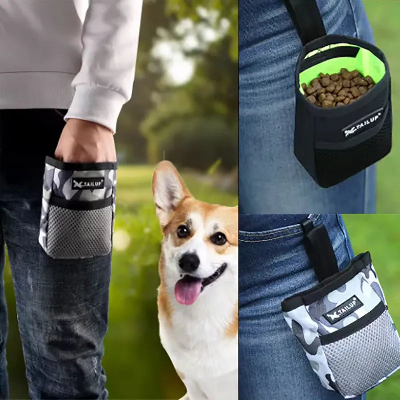 Pet Dog Puppy Training Treat Snack Bait Pet Feed Pocket Pouch Obedience Agility Pouch Food Bag Pocket Snack Reward Waist Bag