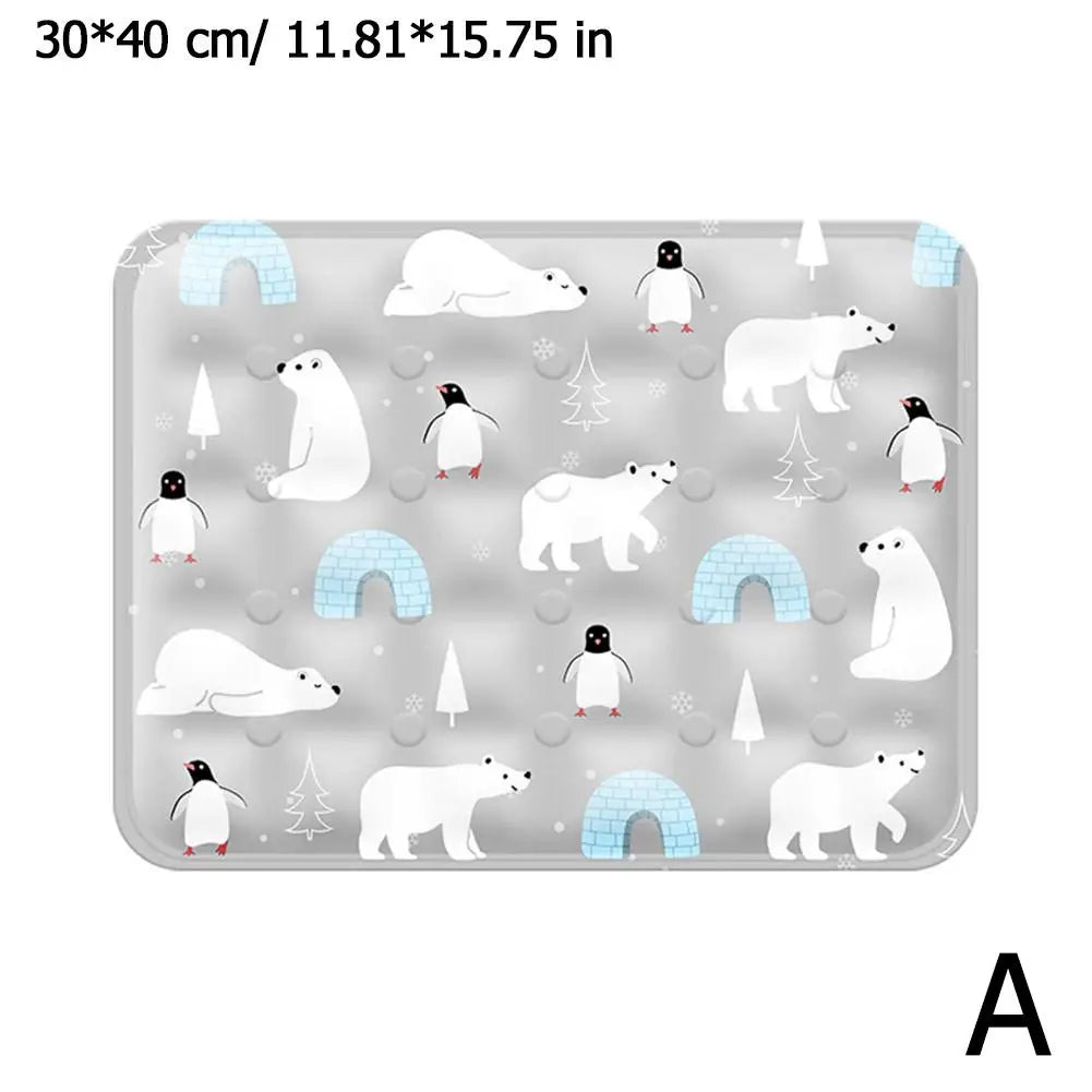 Summer Pet Cooling Pad Ice Crystal Gel Cool Down Cat To Dog Pet Grasp Bed Resistance Collapsible Rectangle Pad Accessories