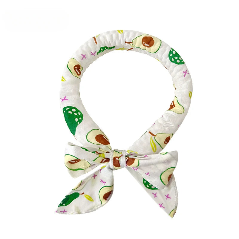 Pet Cooling Ice Scarf Cool Ice Towel Heatstroke Dogs Cats Ice Collar Adjustable Cat Collar Bib prevent heat stroke Dog Supplies